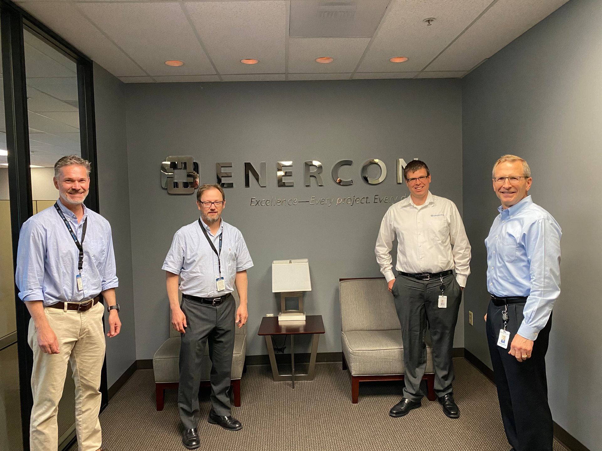 LtoR CEG Legacy Principals James Underwood, James Rowland, ENERCON&rsquo;s Western Region Division Manager Richard Clubb, ENERCON&rsquo;s Vice Principal, Fossil Industrial Chris Stammen.