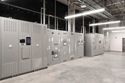 The 20,000-sq-ft central utility plant designed by Affiliated Engineers, Inc. (AEI) for Banner - University Medical Center South in Tucson, Ariz., consists of two stories, with the second level housing the unit substations, paralleling switchgear, and engine generators.