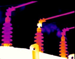 Photo 7. Connections in this low-voltage equipment indicate elevated and uneven temperatures possibly due to overload/imbalanced loads and/or loose/dirty connection or contacts. Photo 7. Connections in this low-voltage equipment indicate elevated and uneven temperatures possibly due to overload/imbalanced loads and/or loose/dirty connection or contacts.