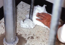 Firestop packing should be installed as to control the exact depth of the materials that top off the seal. Firestop packing should be installed as to control the exact depth of the materials that top off the seal.