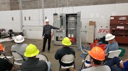 A Sturgeon Electric energized work trainer acquaints trainees with the ground-up knowledge needed to perform work safely. A Sturgeon Electric energized work trainer acquaints trainees with the ground-up knowledge needed to perform work safely.