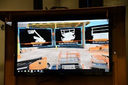 Virtual reality tools help Rosendin teach its employees how to operate equipment, including forklifts.