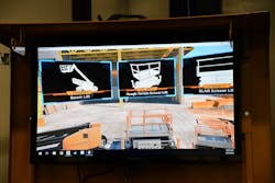 Virtual reality tools help Rosendin teach its employees how to operate equipment, including forklifts. Virtual reality tools help Rosendin teach its employees how to operate equipment, including forklifts.