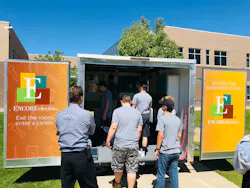 Encore Electric, Lakewood, Colo., uses an interactive, hands-on “mobile escape room” to foster interest in electrical careers among young people through exposure to rudimentary electrical concepts. Encore Electric, Lakewood, Colo., uses an interactive, hands-on “mobile escape room” to foster interest in electrical careers among young people through exposure to rudimentary electrical concepts.