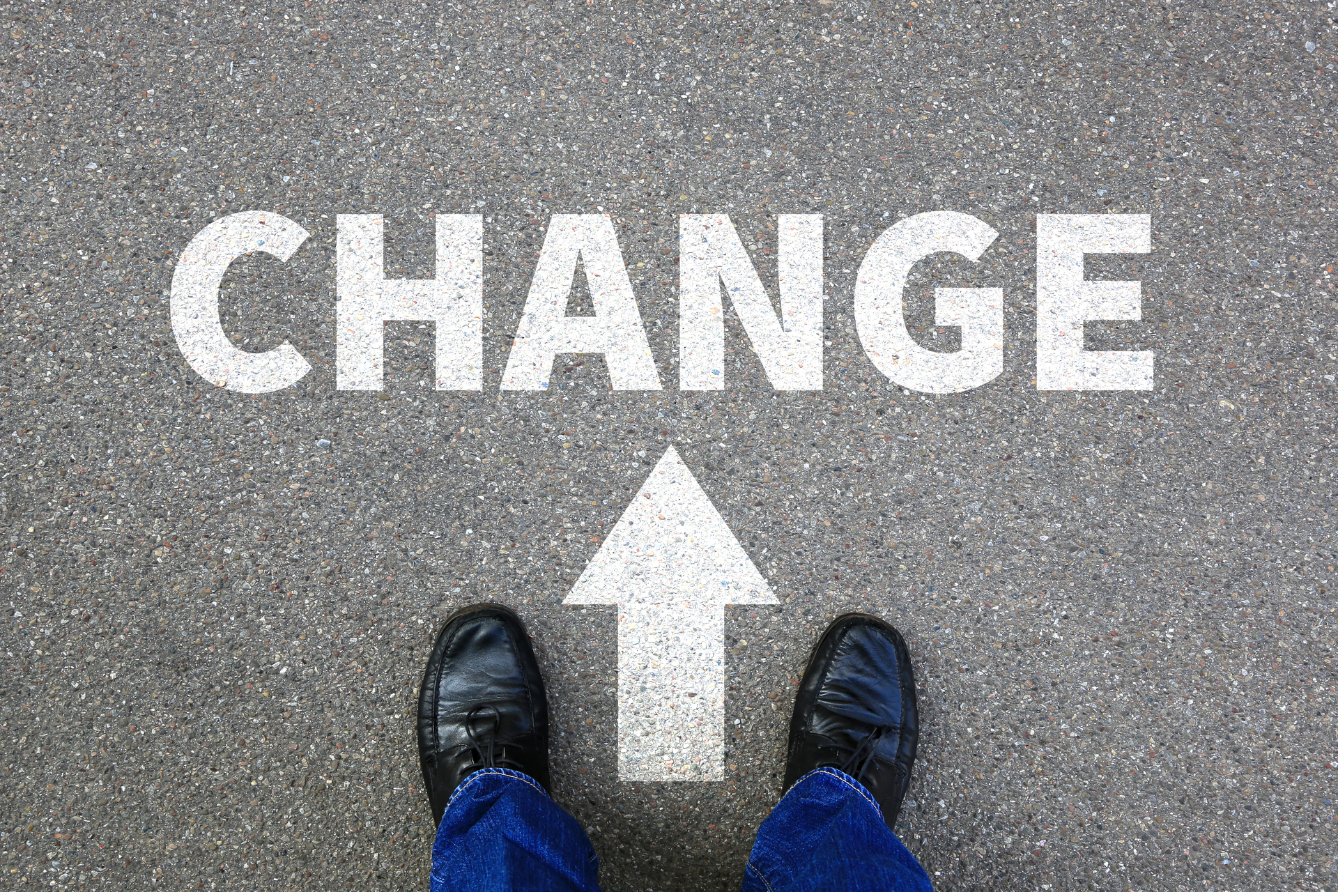 Change On Street With Arrow Pointing Ahead Dreamstime Xl 94504161 60070d52798a2