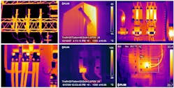Infrared thermography images captured by technicians.