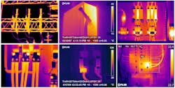 Infrared thermography images captured by technicians. Infrared thermography images captured by technicians.
