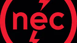 Nec Logo Red On Black Background