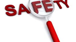 Safety Word In Red Under Microscope