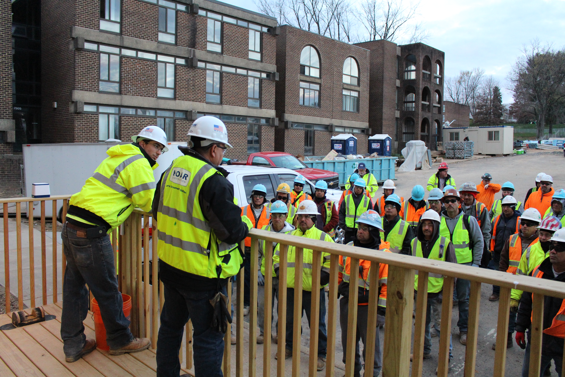 Daily safety meetings are one way construction crews, including electrical professionals, can combat the prevalence of accidents and near misses in the industry.