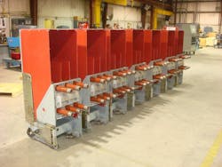 Some verticals prefer older equipment because it wasn't designed to be connected to a local network or the internet. “We do work at nuclear plants, and they won’t take the modern equipment because they’re scared to connect it to the internet,” says Bill Schofield, Circuit Breaker Sales vice president of business development. This photo shows a remanufactured 5kV 1,200A Federal Pacific DST-2 air circuit breakers (sold with exchange and five-year warranty). Some verticals prefer older equipment because it wasn't designed to be connected to a local network or the internet. “We do work at nuclear plants, and they won’t take the modern equipment because they’re scared to connect it to the internet,” says Bill Schofield, Circuit Breaker Sales vice president of business development. This photo shows a remanufactured 5kV 1,200A Federal Pacific DST-2 air circuit breakers (sold with exchange and five-year warranty).