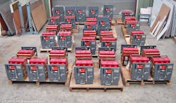 The 2017 NEC was the first Code to cover reconditioning, saying it must be “marked with a name, trademark or other descriptive marking by which the organization responsible for reconditioning the electrical equipment can be identified, along with the date of the reconditioning.” These Westinghouse DS breakers (47) were sold to an auto manufacturer for a weekend turnaround. The 2017 NEC was the first Code to cover reconditioning, saying it must be “marked with a name, trademark or other descriptive marking by which the organization responsible for reconditioning the electrical equipment can be identified, along with the date of the reconditioning.” These Westinghouse DS breakers (47) were sold to an auto manufacturer for a weekend turnaround.