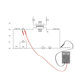 Fig. 2. Keep troubleshooting skills sharp by developing a logical, systematic approach. If it is necessary to trace voltage, then learn to follow the flow path on the circuit using the schematic or ladder diagram. If voltage goes from control system voltage to zero from one side of a component to another, then the device is open. Practice reading diagrams and troubleshooting.