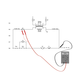 Fig. 2. Keep troubleshooting skills sharp by developing a logical, systematic approach. If it is necessary to trace voltage, then learn to follow the flow path on the circuit using the schematic or ladder diagram. If voltage goes from control system voltage to zero from one side of a component to another, then the device is open. Practice reading diagrams and troubleshooting. Fig. 2. Keep troubleshooting skills sharp by developing a logical, systematic approach. If it is necessary to trace voltage, then learn to follow the flow path on the circuit using the schematic or ladder diagram. If voltage goes from control system voltage to zero from one side of a component to another, then the device is open. Practice reading diagrams and troubleshooting.