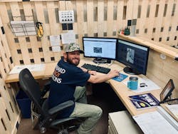 Michael Miller is coordinating the installation of a 108-panel ground-mount solar system for Standard Energy Solutions. Michael Miller is coordinating the installation of a 108-panel ground-mount solar system for Standard Energy Solutions.