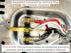 Fig. 3. This type of violation is typically done by inexperienced appliance installers. Fig. 3. This type of violation is typically done by inexperienced appliance installers.