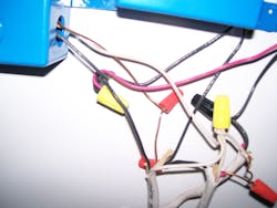 Photo 2. This is a closer look at the exposed splices. Photo 2. This is a closer look at the exposed splices.