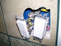 Photo 4. This image exposes the mess lurking behind an innocent-looking cover. Photo 4. This image exposes the mess lurking behind an innocent-looking cover.