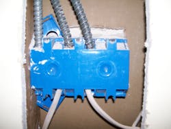 Photo 5. Exposing the back of the box revealed more problems. Photo 5. Exposing the back of the box revealed more problems.