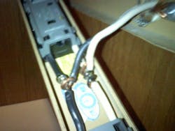 Photo 13. Imagine how difficult it must have been to perform this installation! It usually takes longer to do something the wrong way than it does to do it correctly. Photo 13. Imagine how difficult it must have been to perform this installation! It usually takes longer to do something the wrong way than it does to do it correctly.