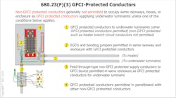 Fig. 2. Non-GFCI-protected conductors generally are not permitted to occupy the same raceways, boxes, etc., as GFCI-protected conductors. Fig. 2. Non-GFCI-protected conductors generally are not permitted to occupy the same raceways, boxes, etc., as GFCI-protected conductors.