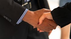 Business Man And Woman Shaking Hands Dreamstime Xl 218410089