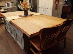 Photo 1. An example of a large kitchen island. Photo 1. An example of a large kitchen island.