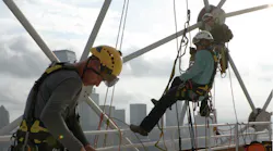 With a plan in place, iconHD reached out to FSG’s Dallas branch for licensed electricians with skills and certifications that enabled them to execute the work on Dallas’ iconic Reunion Tower while rappelling from the tower’s observation deck 561 feet above the ground.