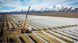 MYR Group subsidiary, MYR Energy Services, Inc., is providing full engineer-procure-construct services on the Battle Mountain Solar & Storage project, a 101MW photovoltaic farm located near Battle Mountain, Nev. The project’s 25MW of battery capacity will be the nation’s largest DC-coupled combined solar and battery storage system. MYR Group subsidiary, MYR Energy Services, Inc., is providing full engineer-procure-construct services on the Battle Mountain Solar & Storage project, a 101MW photovoltaic farm located near Battle Mountain, Nev. The project’s 25MW of battery capacity will be the nation’s largest DC-coupled combined solar and battery storage system.