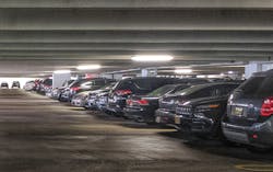 Photo 3. One property management company received $100 per luminaire for all five of its parking garages.