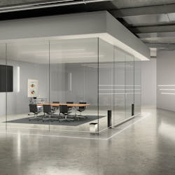 A pattern of sconces around the perimeter of this meeting room offers a complete corner-to-corner lighting effect for full-space coverage. A pattern of sconces around the perimeter of this meeting room offers a complete corner-to-corner lighting effect for full-space coverage.