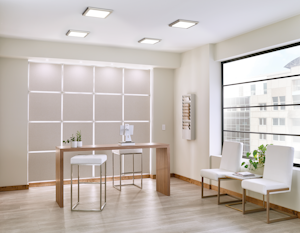 Tape Lighting (in Wall) + Ceiling Lights