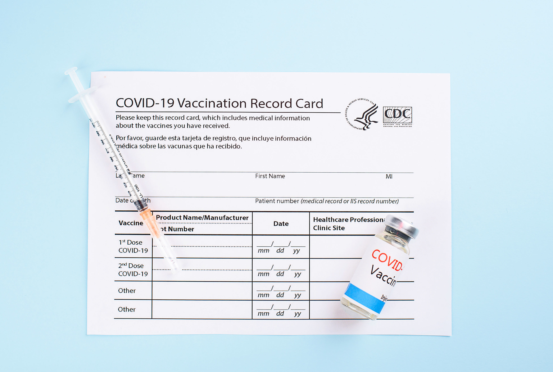 Covid Vaccine Card Syringe Vial Dreamstime Xl 208581509 613b898f8a9b6