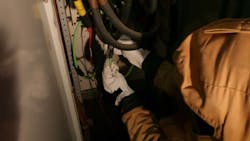 OSHA standards require that personal protective equipment (PPE) for the eyes and face be worn whenever there is danger of injury to the eyes or face from electric arcs, flashes, or flying objects resulting from an electrical explosion. OSHA standards require that personal protective equipment (PPE) for the eyes and face be worn whenever there is danger of injury to the eyes or face from electric arcs, flashes, or flying objects resulting from an electrical explosion.