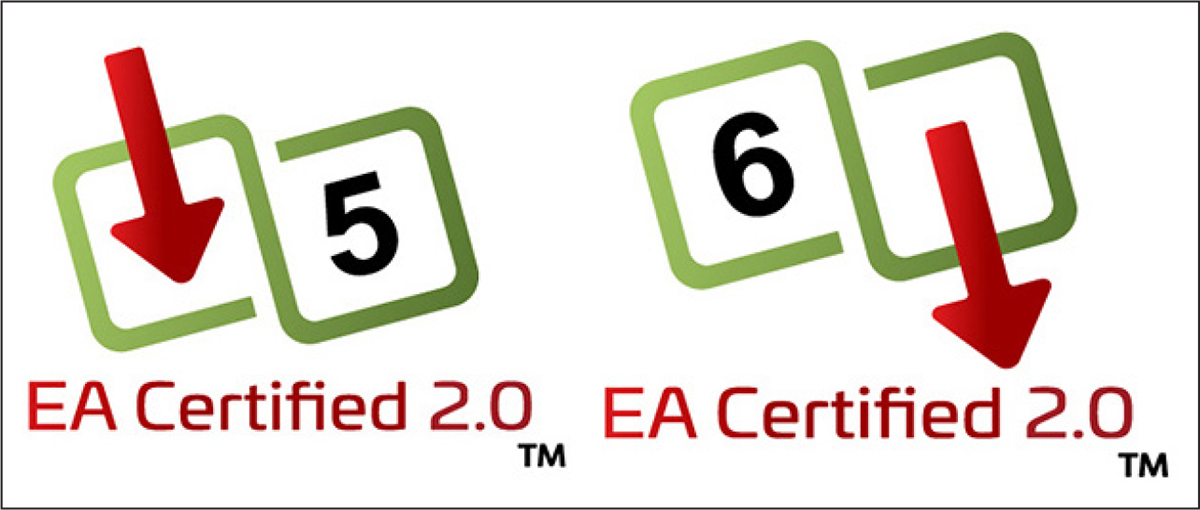 Fig. 3. Shown here are Ethernet Alliance marks for PDs (left) and PSEs (right).