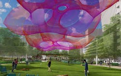 The $7-billion Hall Park mixed-use mega-project is expected to break ground in 2023 in Frisco, Texas. The $7-billion Hall Park mixed-use mega-project is expected to break ground in 2023 in Frisco, Texas.