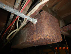 Severely corroded electrical enclosure and conduit