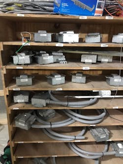 Photo 2. These excess devices from prefab were built before design changes were issued. Photo 2. These excess devices from prefab were built before design changes were issued.