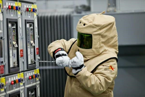 An assembled kit of arc-rated PPE conveniently allows this worker to select proper clothing that complies with all the requirements and standards.