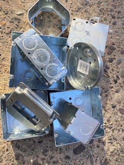 Crowded boxes create a nightmare for other electricians who may need to work on that same circuit later. Crowded boxes create a nightmare for other electricians who may need to work on that same circuit later.