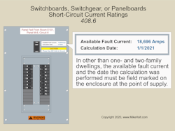 The marking must comply with Sec. 110.21(B)(3). The marking must comply with Sec. 110.21(B)(3).