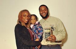 Walter Brown of Transworld Electrical Contractors was awarded top of class honors as a first-year electrical apprentice.