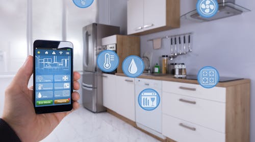 Smartphone app controlling home devices