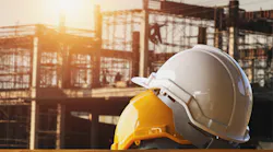 construction hats it construction site