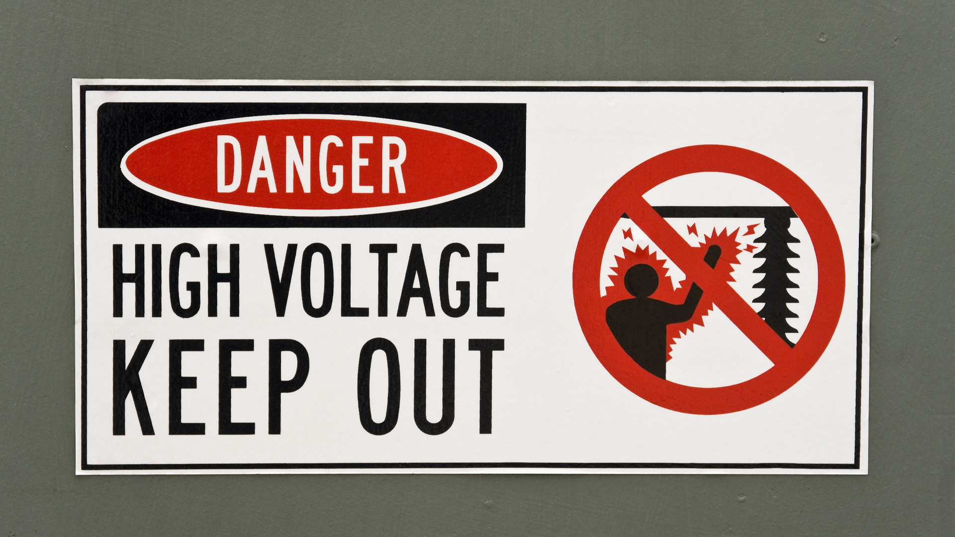 High Voltage Warning Sign