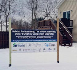 Catalano worked to create new signs, which explain their expanded partnership with all Ulster County Public Schools, The Mount Academy, Ulster BOCES, and Ulster Habitat for Humanity.
