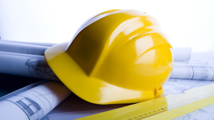 Hard Hat on Blueprints