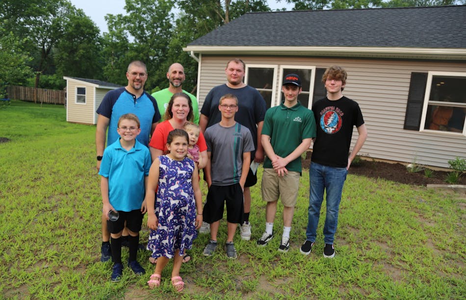 Electrical students and volunteers got to meet the Maragoudakis family (who now call build No. 3 their home) and see the results of their hard work.