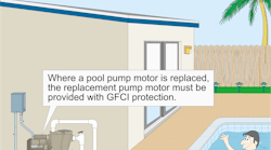 Fig. 1. Any replacement pool pump motor must be provided with GFCI protection.