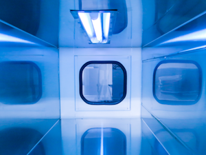 UV lighting in disinfection lab